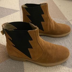 Bowie - Aladdin Sane Inspired suede booties NEW